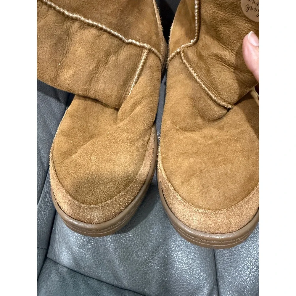 Original UGG Australia Chestnut Suede Pure Wool Pile Boots Mens 7 Ladies 8 M7-L8
